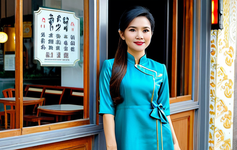 Modern Vietnamese Woman Entrepreneur**

"A professional Vietnamese businesswoman in her late 20s, fully clothed in a stylish Ao Dai (traditional Vietnamese dress) made of modern silk, standing confidently in front of a bustling cafe in Ho Chi Minh City, professional photography, natural lighting, safe for work, appropriate content, fully clothed, modest, family-friendly, perfect anatomy, correct proportions, natural pose, well-formed hands, proper finger count, natural body proportions."

**