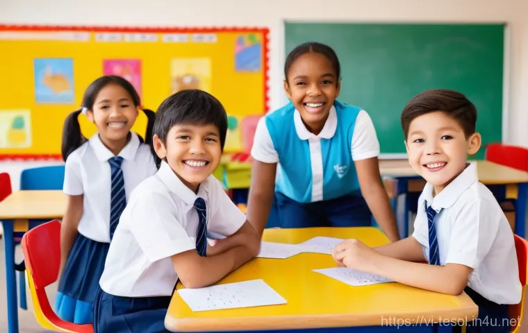 TESOL 강사의 온라인 포트폴리오 - **Prompt: Dynamic Online English Class for Young Adults**
    A bright, well-lit, and modern online ...