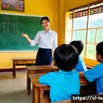TESOL 자격증으로 가능한 봉사 활동 - **Prompt 1: Inspiring English Class in a Rural Vietnamese Village**
    A wide shot of a brightly li...